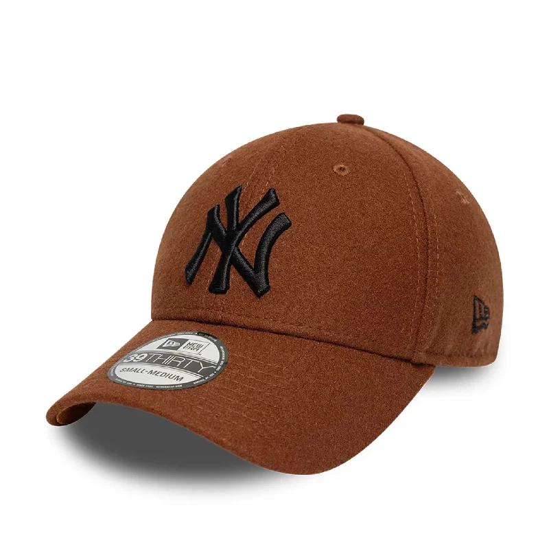 New York Yankees Melton Wool Brown 39THIRTY Stretch-Fit Cap