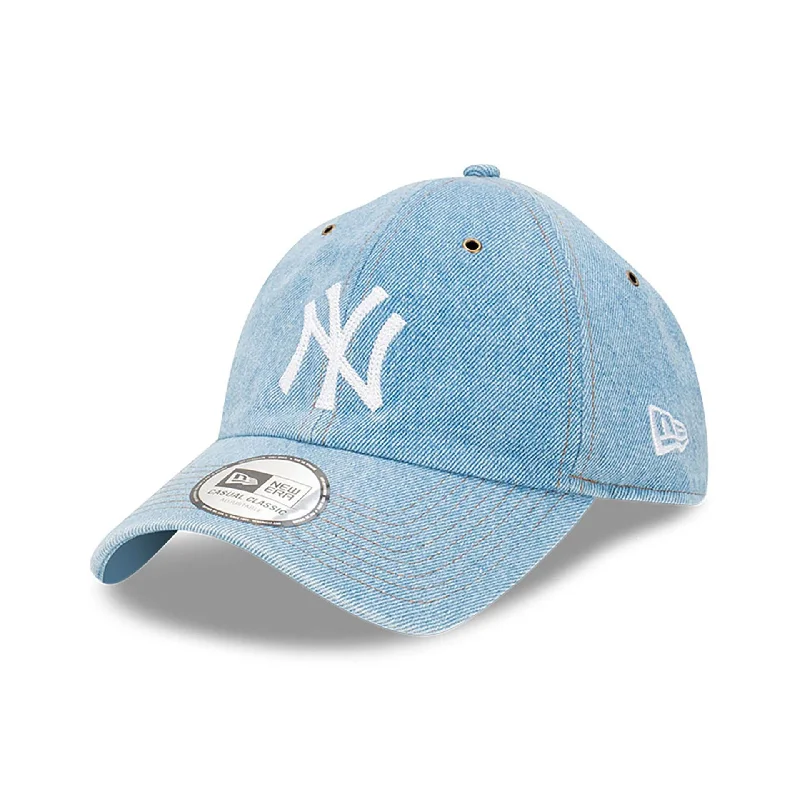 New York Yankees Washed Denim Blue Casual Classic Adjustable Cap