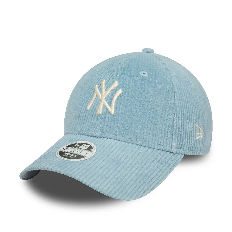 New York Yankees Womens Cord Pastel Blue 9FORTY Adjustable Cap