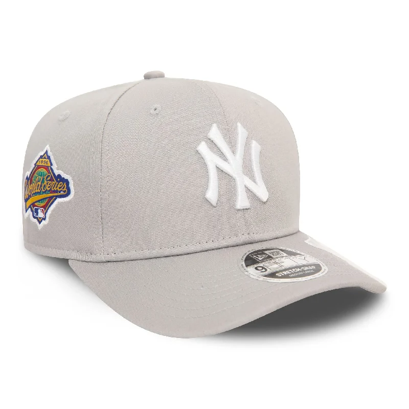 New York Yankees World Series Grey 9FIFTY Stretch Snap Cap