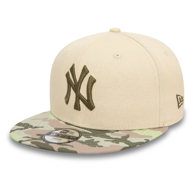 New York Yankees Youth Contrast Light Beige 9FIFTY Snapback Cap