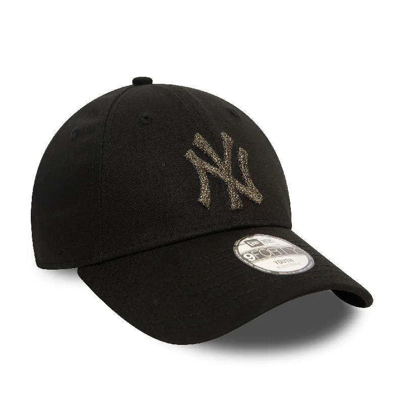 New York Yankees Youth Metallic Black 9FORTY Adjustable Cap