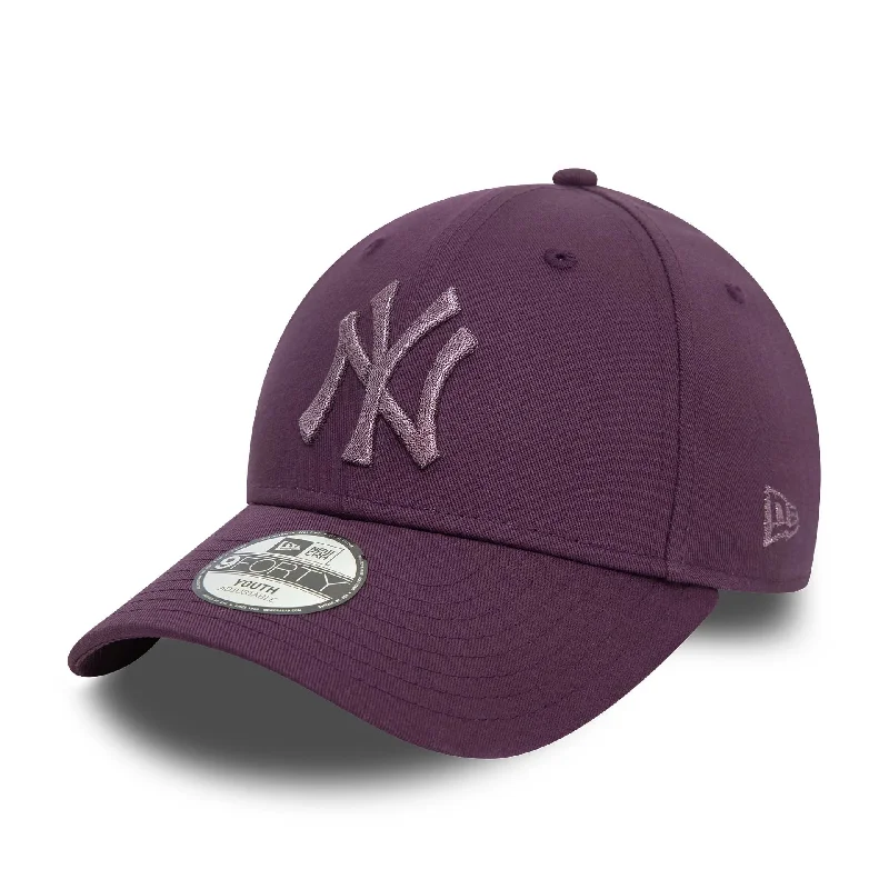 New York Yankees Youth Metallic Dark Purple 9FORTY Adjustable Cap