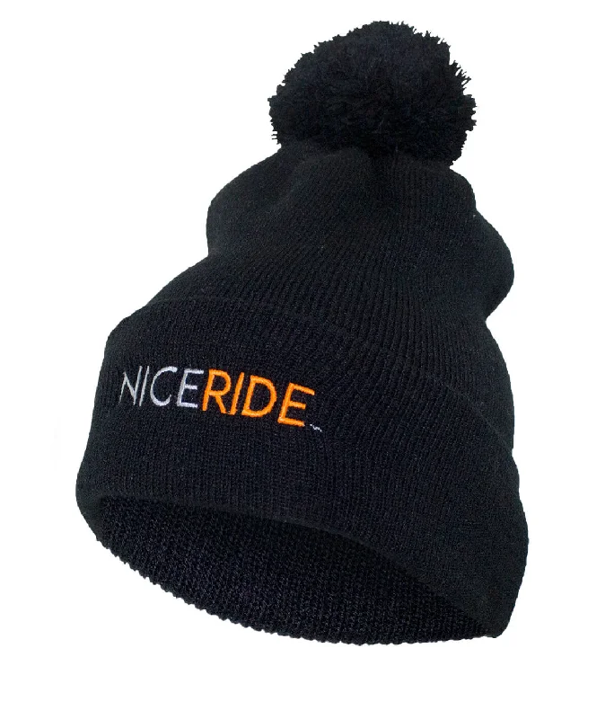 "NICERIDE" Puff Beanie