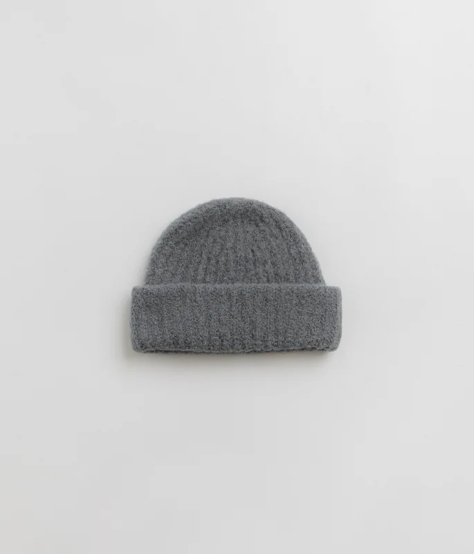 Norse Projects Alpaca Wool Short Beanie - Mouse Grey