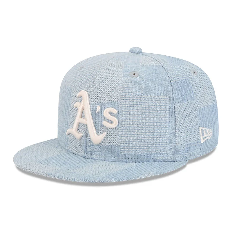 Oakland Athletics Denim Patchwork Open Blue 9FIFTY Snapback Cap