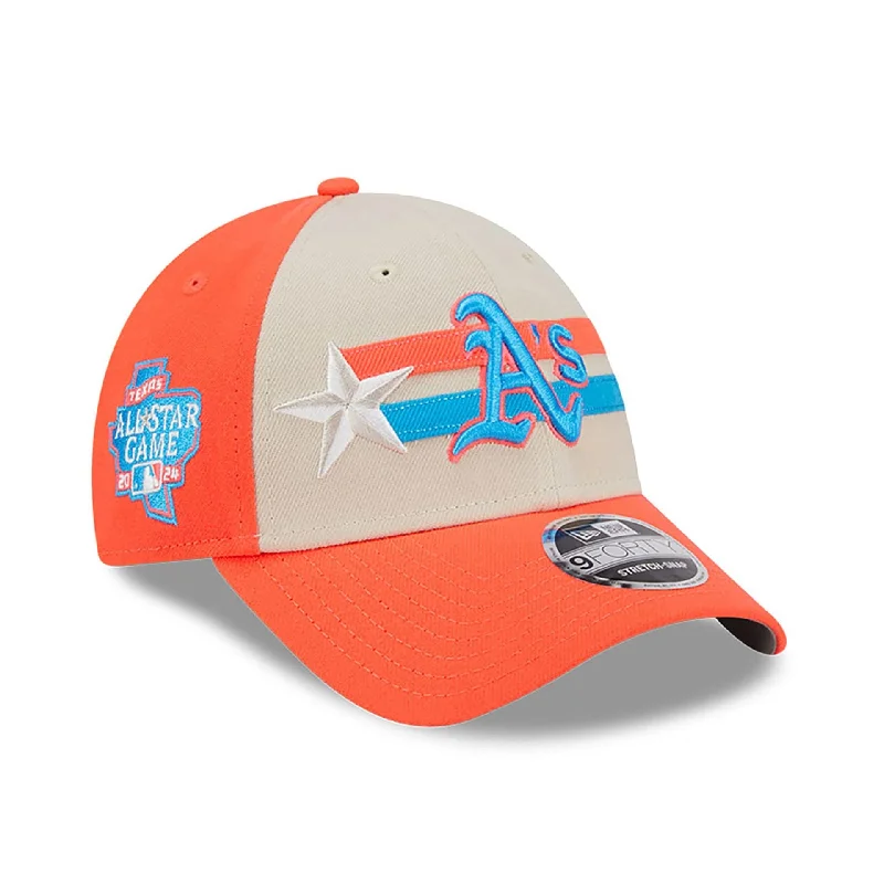 Oakland Athletics MLB All Star Game 2024 Orange 9FORTY Stretch Snap Cap