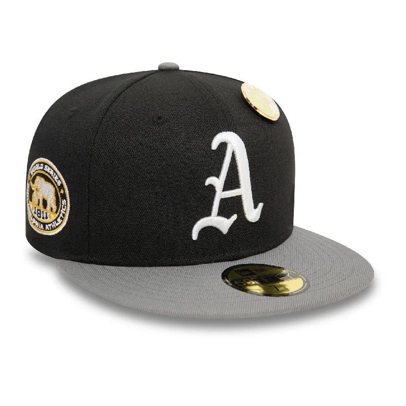 Oakland Athletics MLB Contrast Pin Black 59FIFTY Fitted Cap