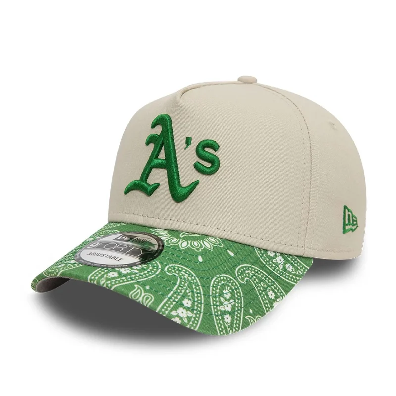 Oakland Athletics Pastel Paisley Light Beige 9FORTY A-Frame Adjustable Cap