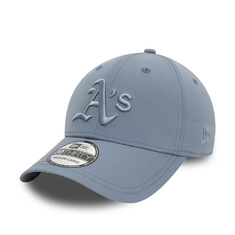 Oakland Athletics Tech Nylon Dark Grey 39THIRTY Stretch Fit Cap