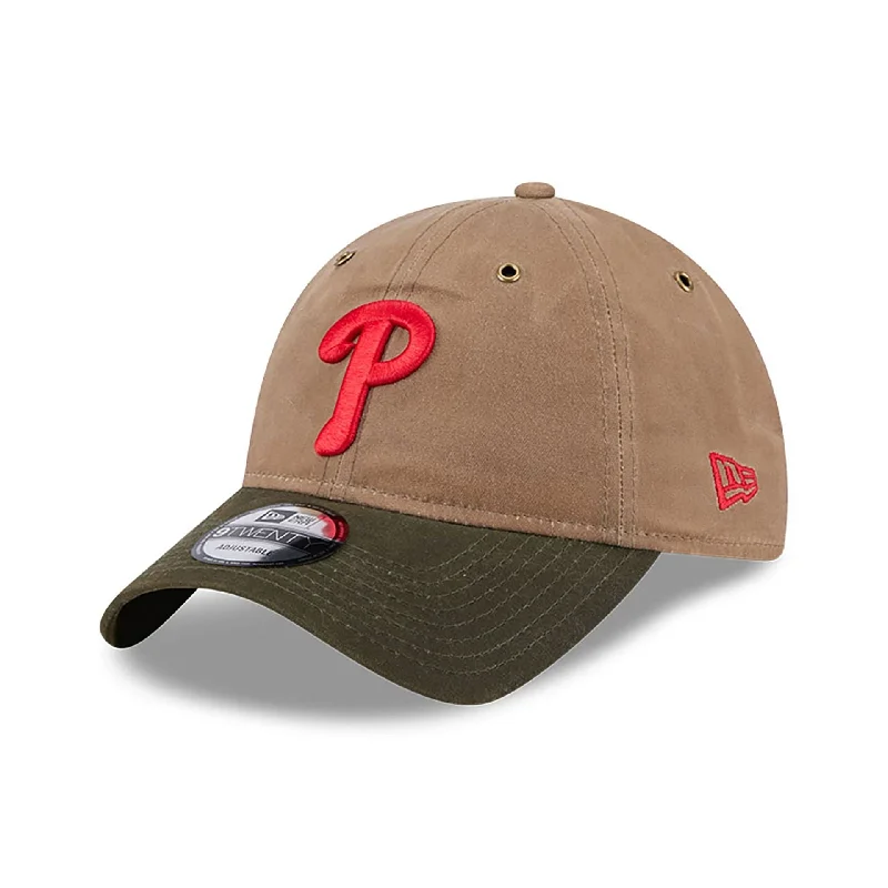 Philadelphia Phillies Wax Canvas Brown 9TWENTY Adjustable Cap