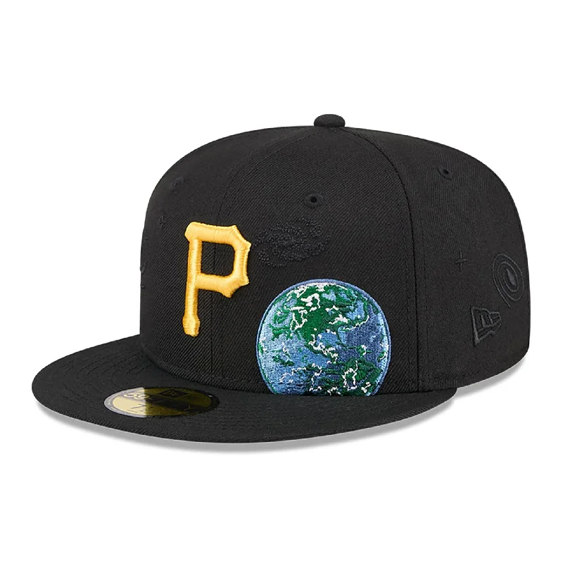 Pittsburgh Pirates Global Black 59FIFTY Fitted Cap