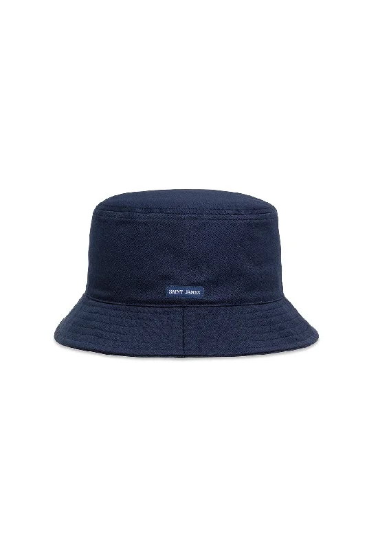 Plain bucket hat - in cotton (MARINE)