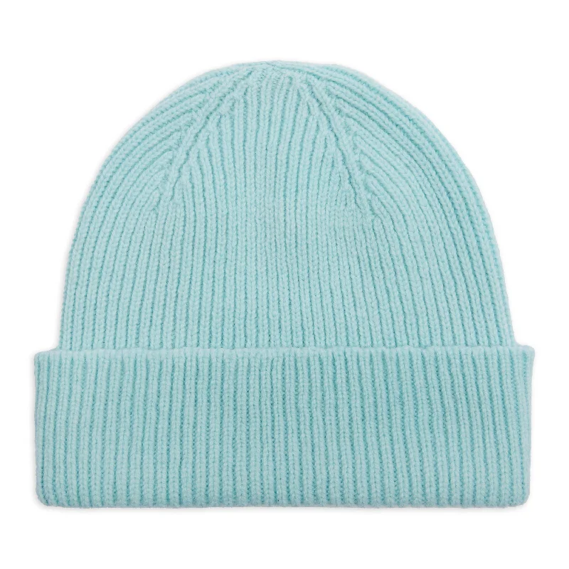 Pure New Wool Beanie Hat - Arctic Blue