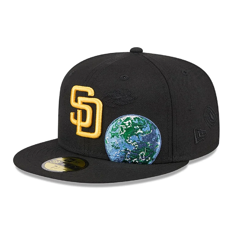 San Diego Padres Global Black 59FIFTY Fitted Cap