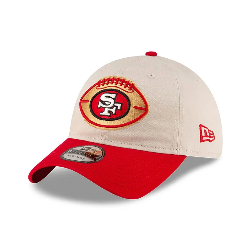 San Francisco 49ers NFL Sideline 2024 Historic Beige 9TWENTY Adjustable Cap