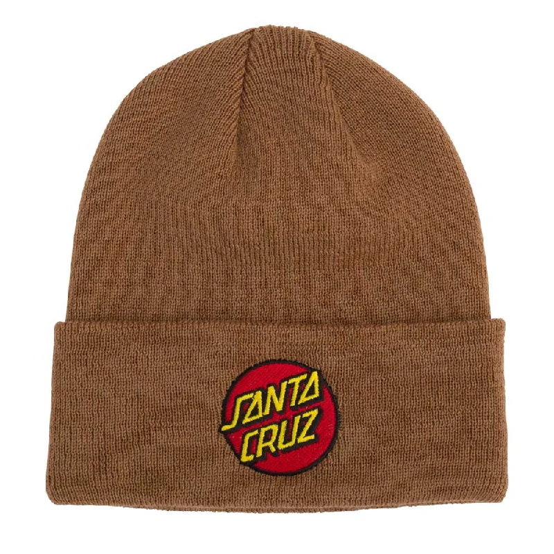 Santa Cruz Classic Dot Long Shoreman Beanie - Brwn Sgr