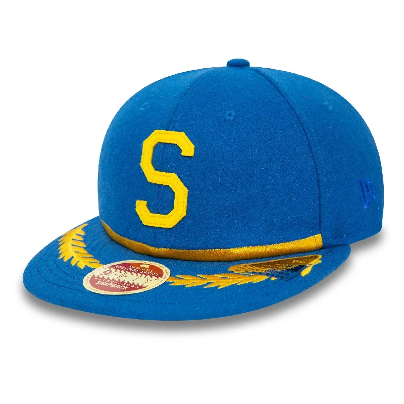 Seattle Pilots Heritage Series Blue Retro Crown 9FIFTY Strapback Cap