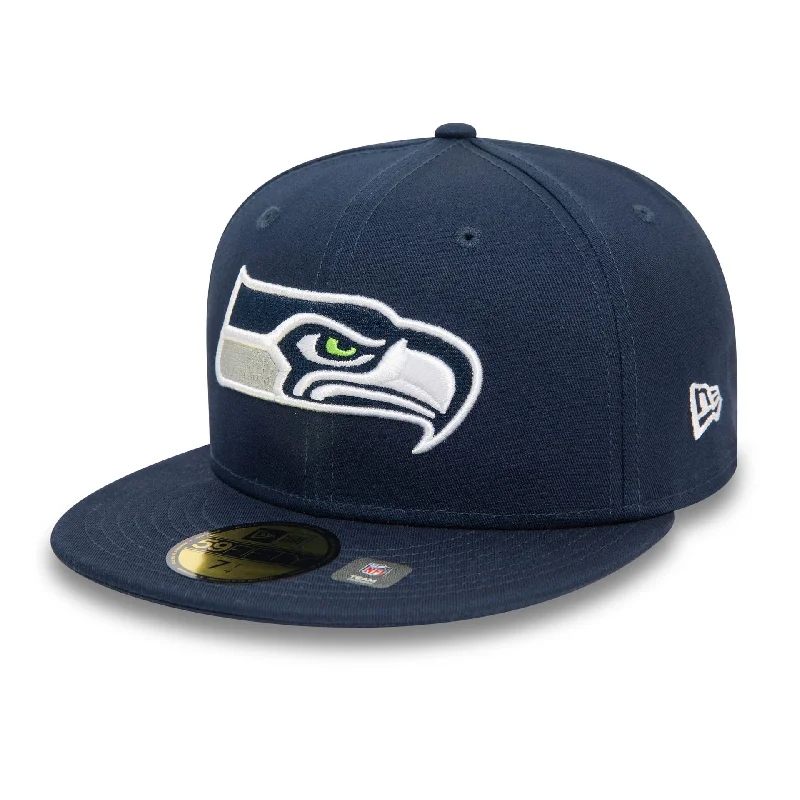 Seattle Seahawks NFL Official Team Colours Dark Blue 59FIFTY Fitted Cap