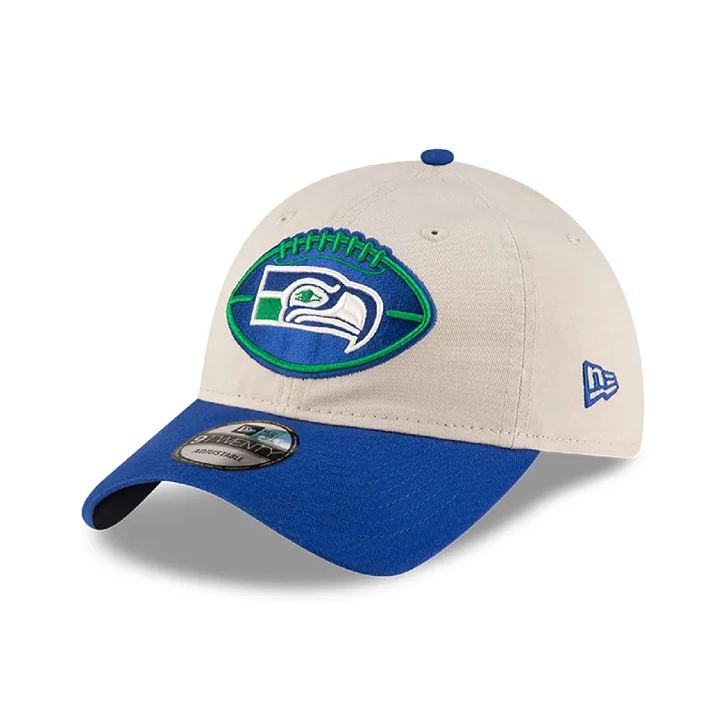 Seattle Seahawks NFL Sideline 2024 Historic Beige 9TWENTY Adjustable Cap