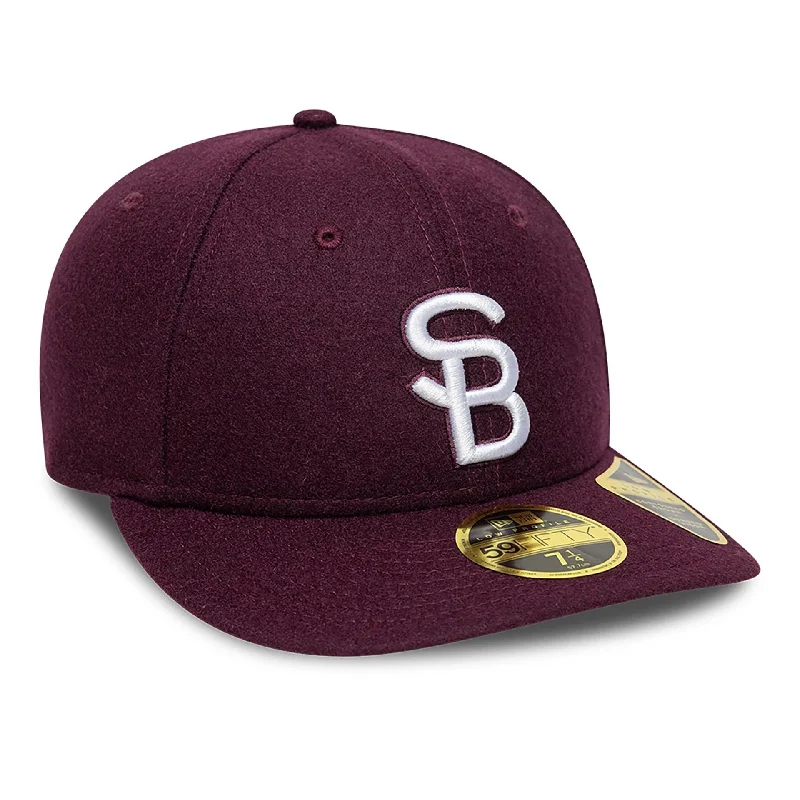 South Bend Cubs MiLB Block Letter Dark Purple Low Profile 59FIFTY Fitted Cap