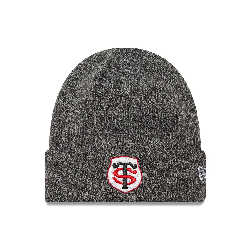 Stade Toulousain Marl Black Cuff Knit Beanie Hat