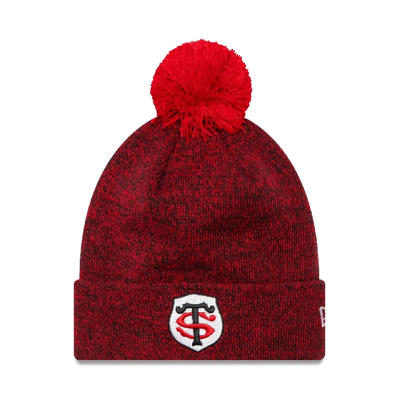 Stade Toulousain Marl Red Bobble Knit Beanie Hat