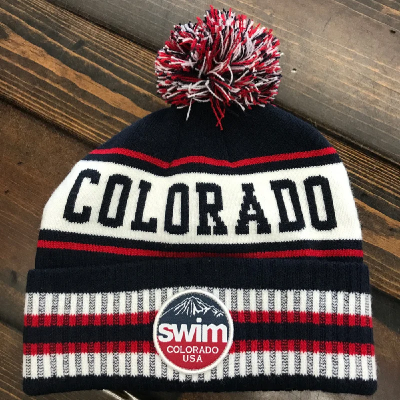 Swim Colorado Pom Pom Beanie