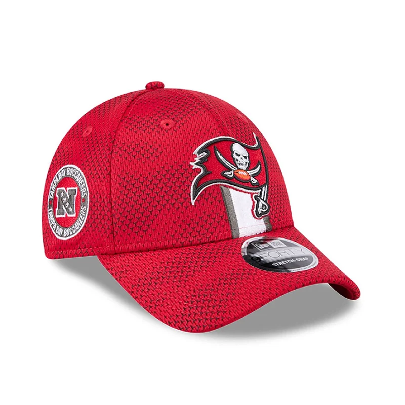 Tampa Bay Buccaneers NFL Sideline 2024 Red 9FORTY Stretch Snap Cap