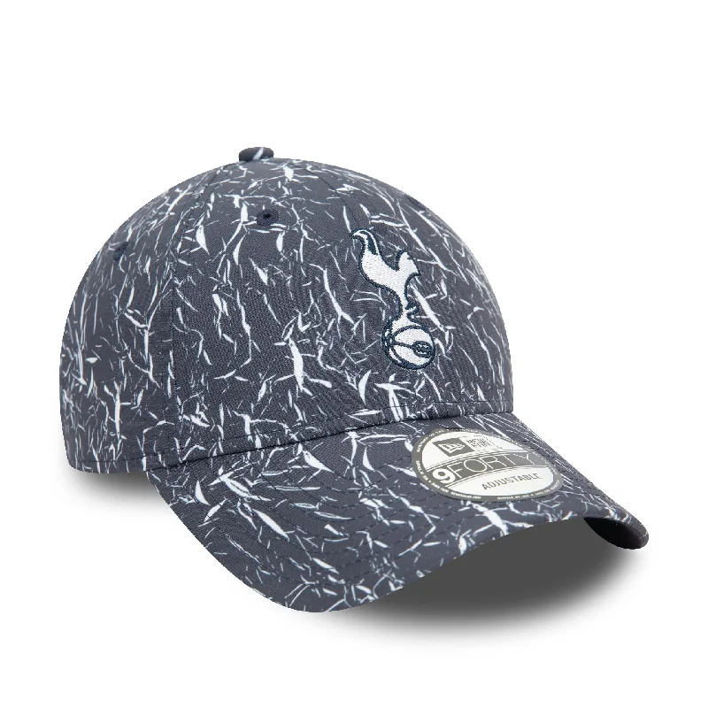 Tottenham Hotspur FC Crinkle All Over Print Navy 9FORTY Adjustable Cap