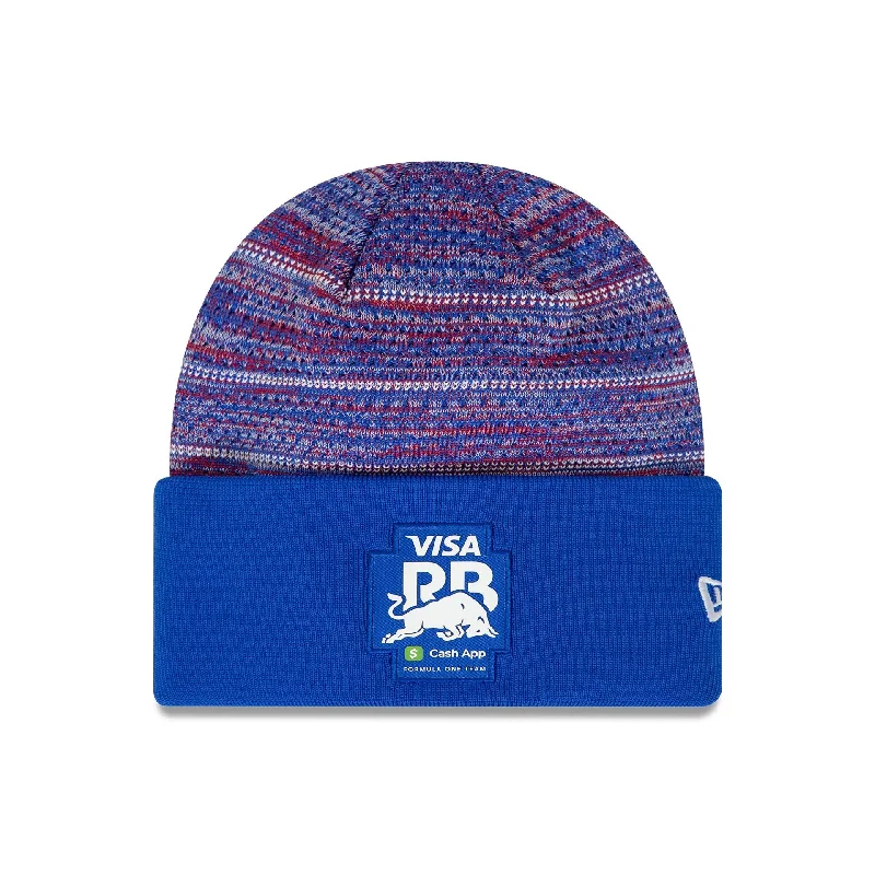 Visa Cash App RB  Yuki Tsunoda Dark Blue Wide Cuff Knit Beanie Hat