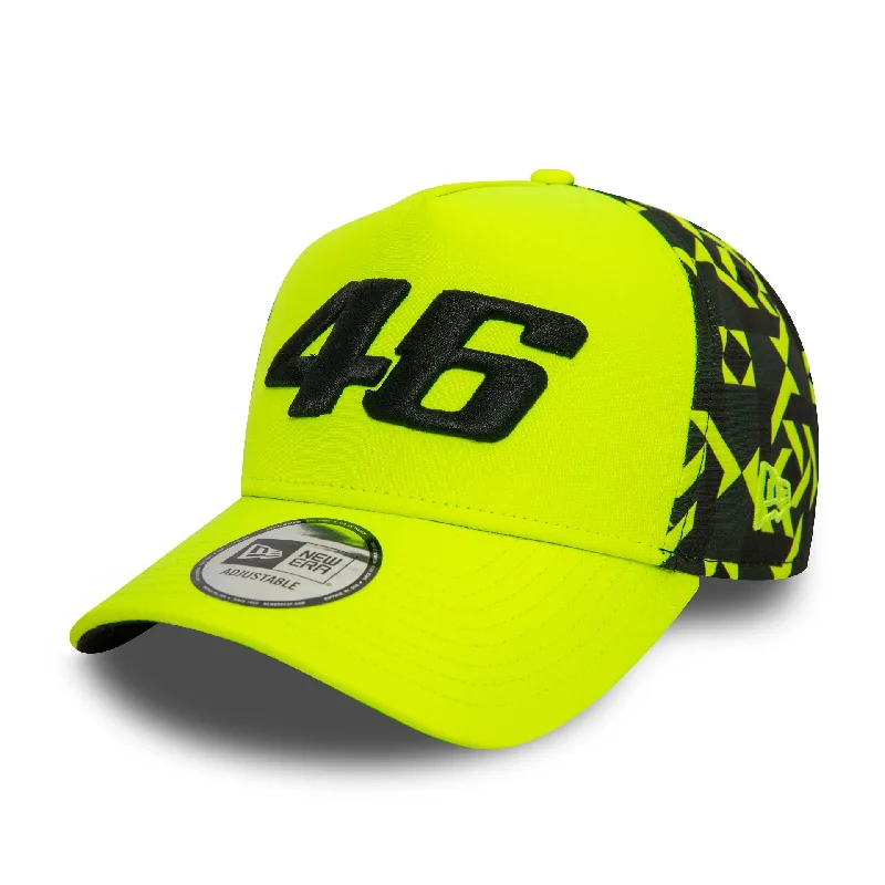 VR46 Geo Print Bright Yellow 9FORTY E-Frame Adjustable Cap